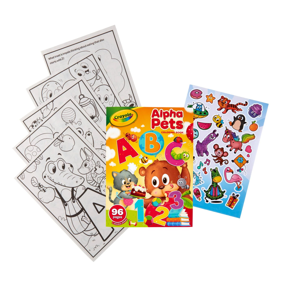 Crayola Colouring Book 96 Pages Alpha Pets