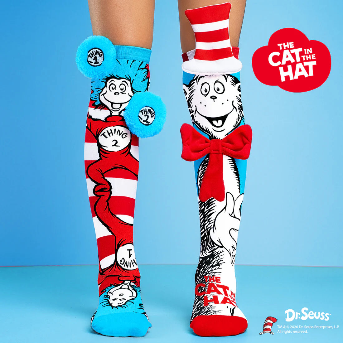 Mad Mia Socks Cat In The Hat Age 6-99