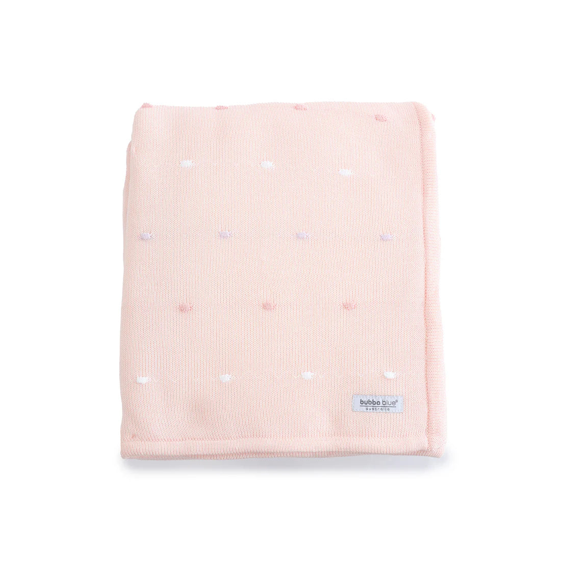 Bubba Blue Confetti Cotton Knit Blanket Pink 90 x 110cm