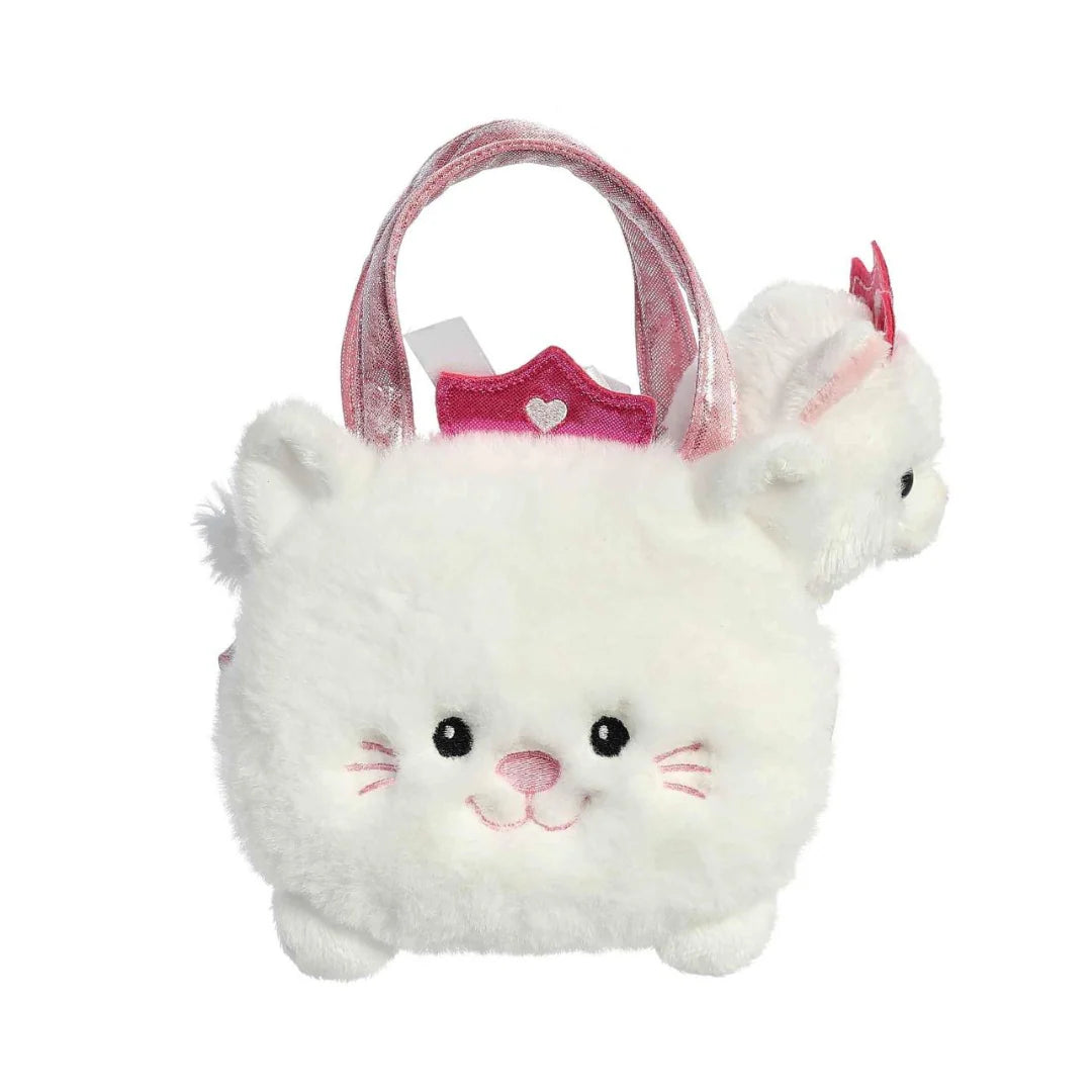 Fancy Pals White Cat Princess in Kitty Bag