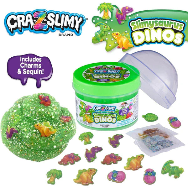 Cra-Z-Slimy Fun Dome Topper Jar - Slimysaurus Dinos