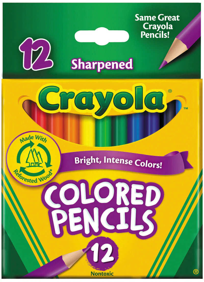 Crayola Half Sized Coloured Pencils 12pk