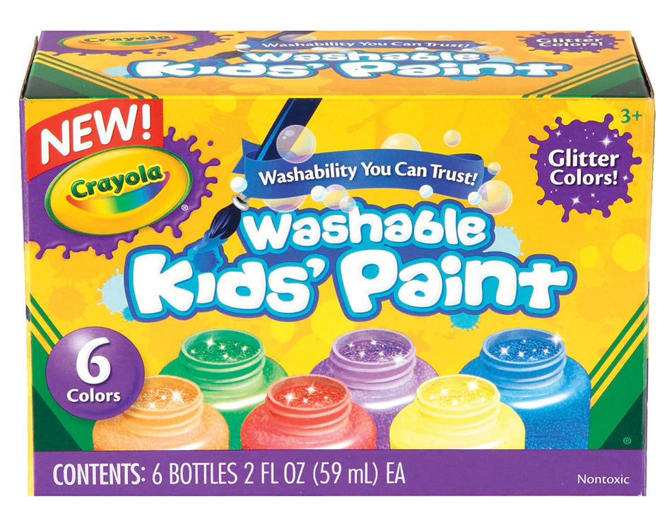 Crayola 6 Pack Washable Glitter Paint