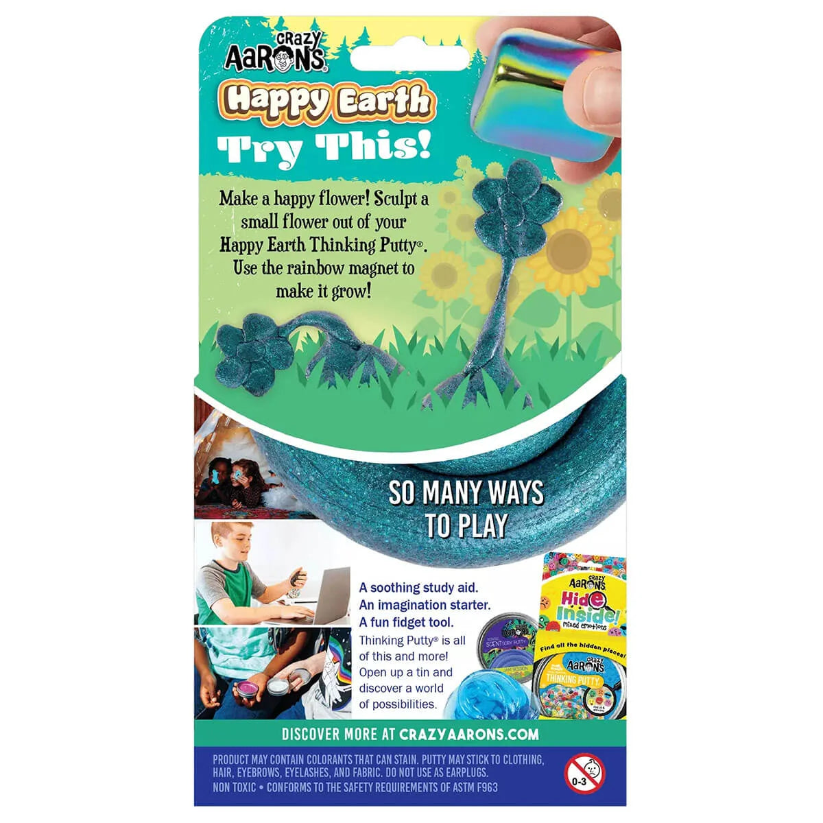 Crazy Aarons Putty Happy Earth Magnetic Storms 90g Tin