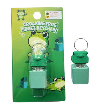 Croaking Frog Fidget Keychain - Pull Tab to Activate