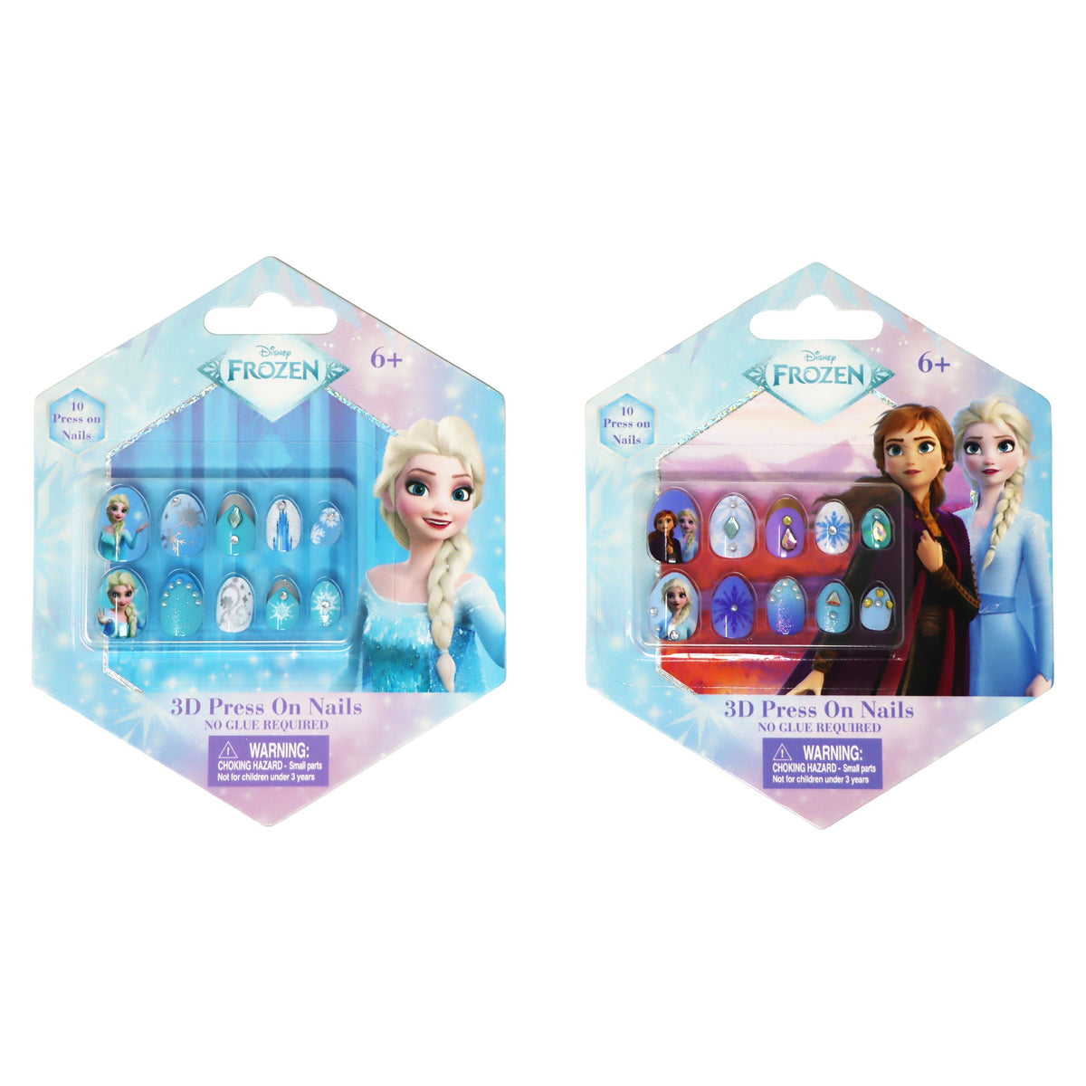 Pink Poppy 3D Disney Frozen Press On Nails