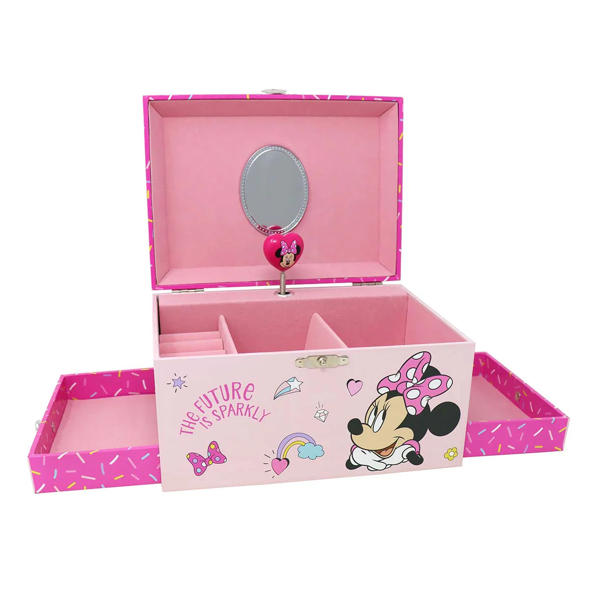 Disney Junior Minnie Mouse Musical Jewellery Box with Side Drawers