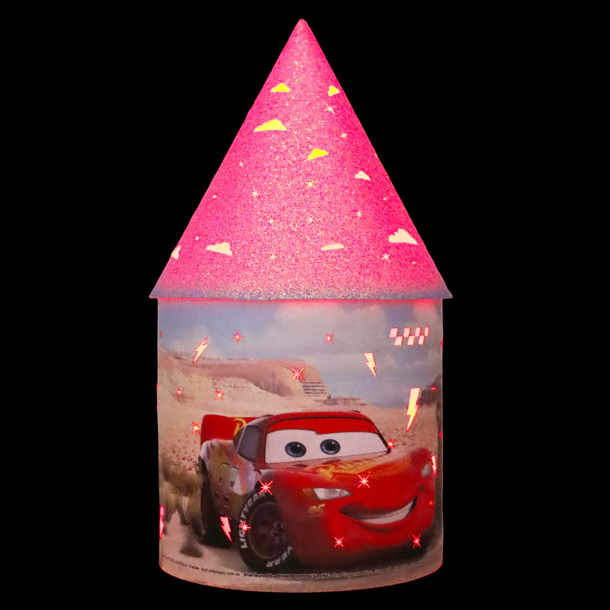 Pink Poppy LED Colour Changing Disney Cars Lantern req 3 x AA batteries