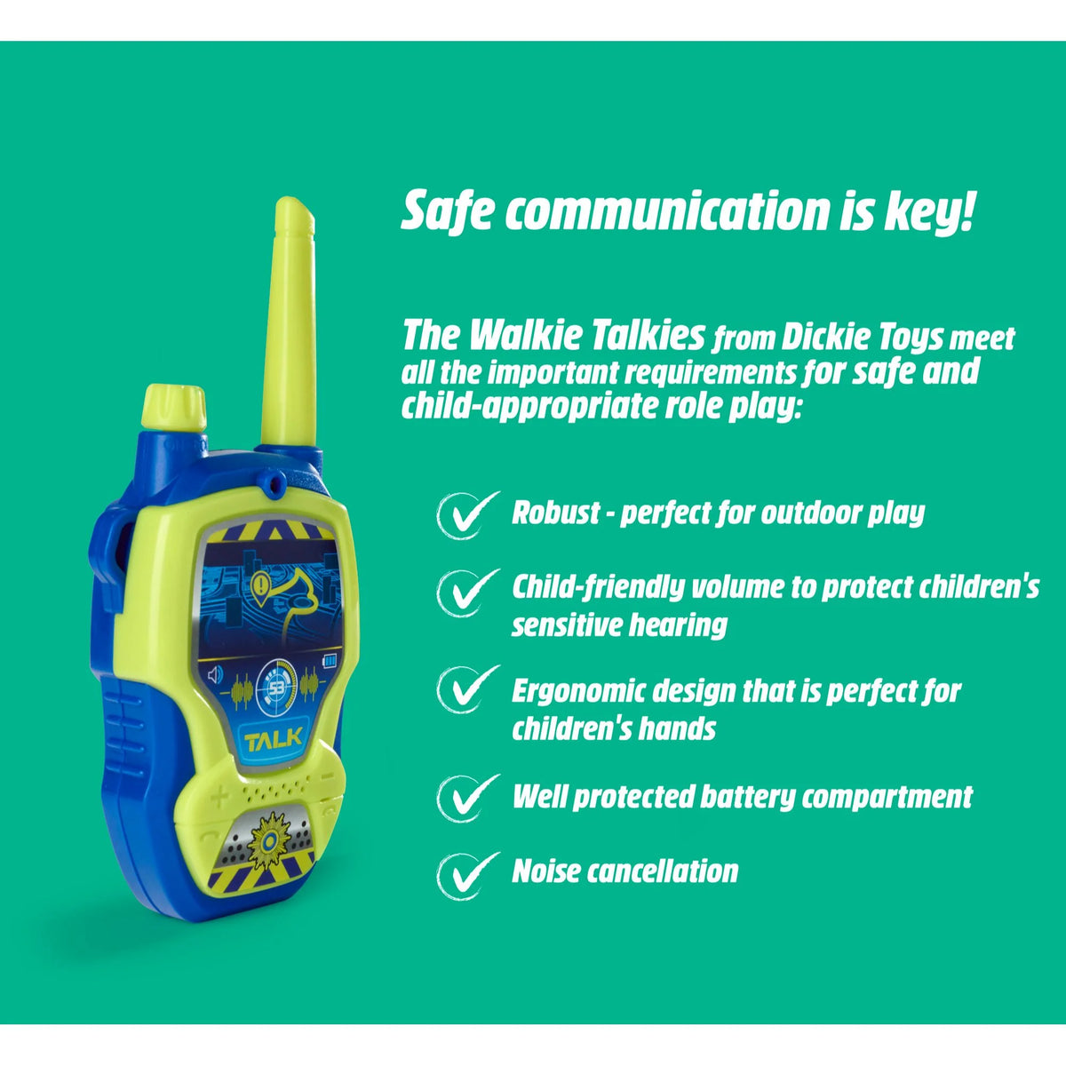 Dickie Toys Walkie Talkie Police - Batteries included