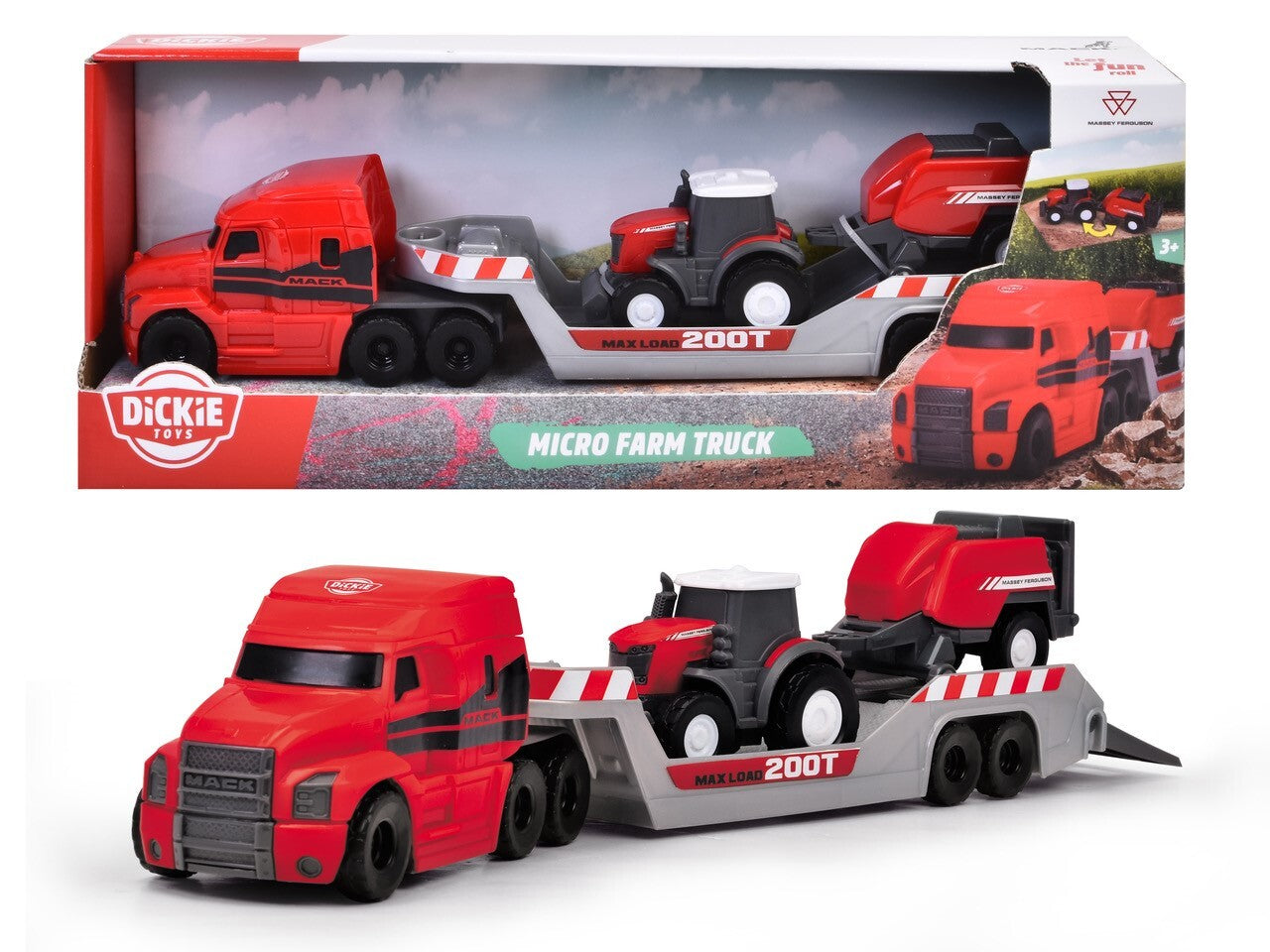 Dickie Toys Massey Ferguson Micro Farm Truck