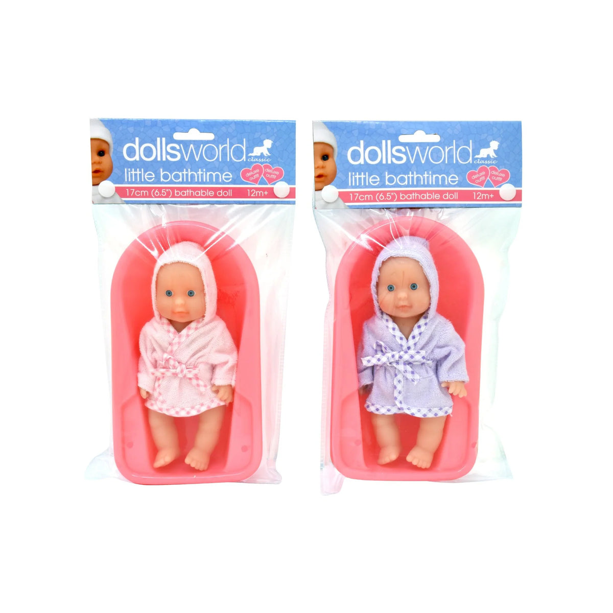 Dolls World Little Bathtime Doll &amp; Bath Assorted