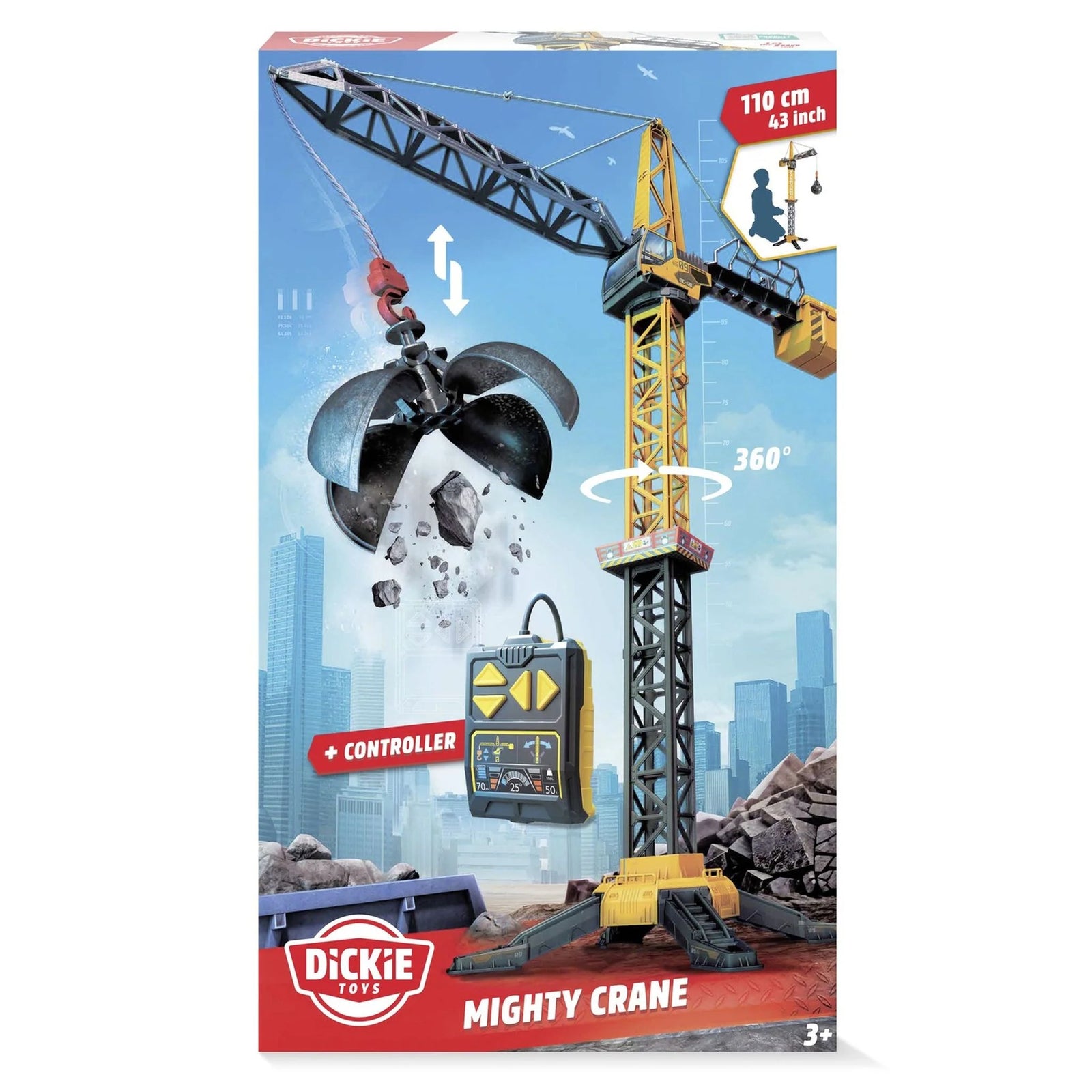 Dickie Toys R/C Mighty Crane Req 3 AA Batteries