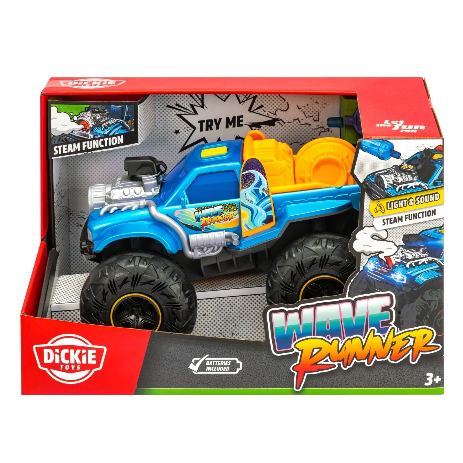 Dickie Toys Wave Runner Steam Function Lights & Sounds - Demo Batteries