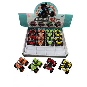 Diecast Friction Beach Quad Bike Assorted Colours