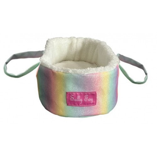 Sally Fay Rainbow Fur Lined Moses Basket