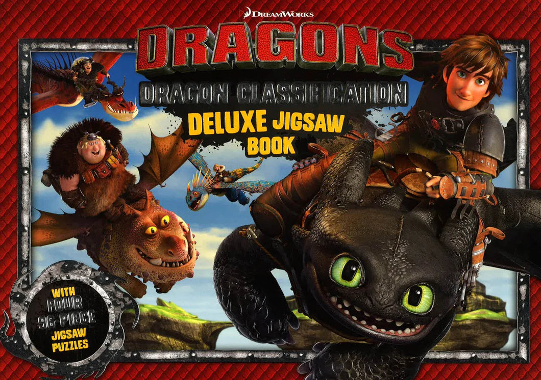 Dreamworks How To Train Your Dragon Deluxe 4 x 96pce Jigsaw Book