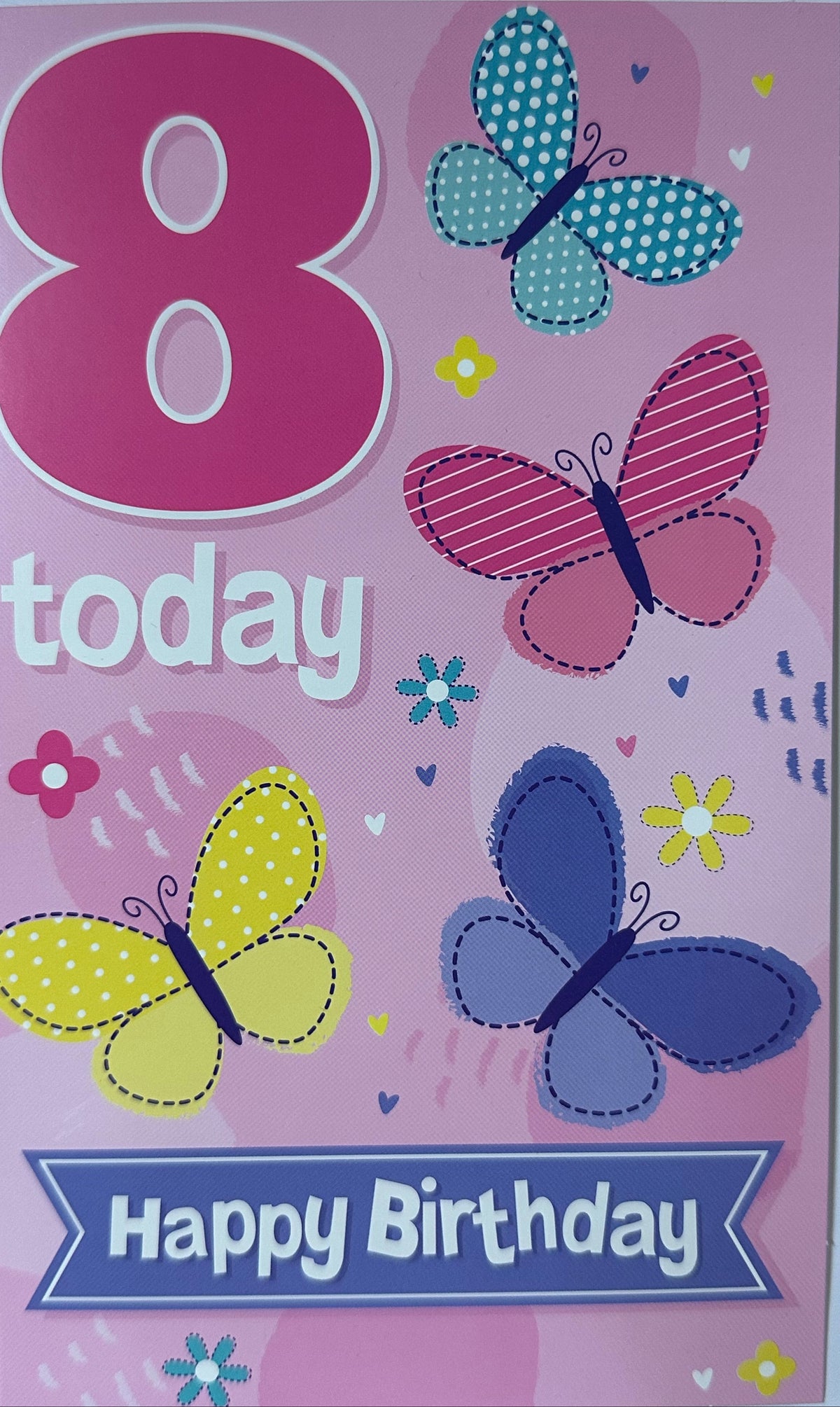 Birthday Card Age 8 Happy Birthday Butterflies