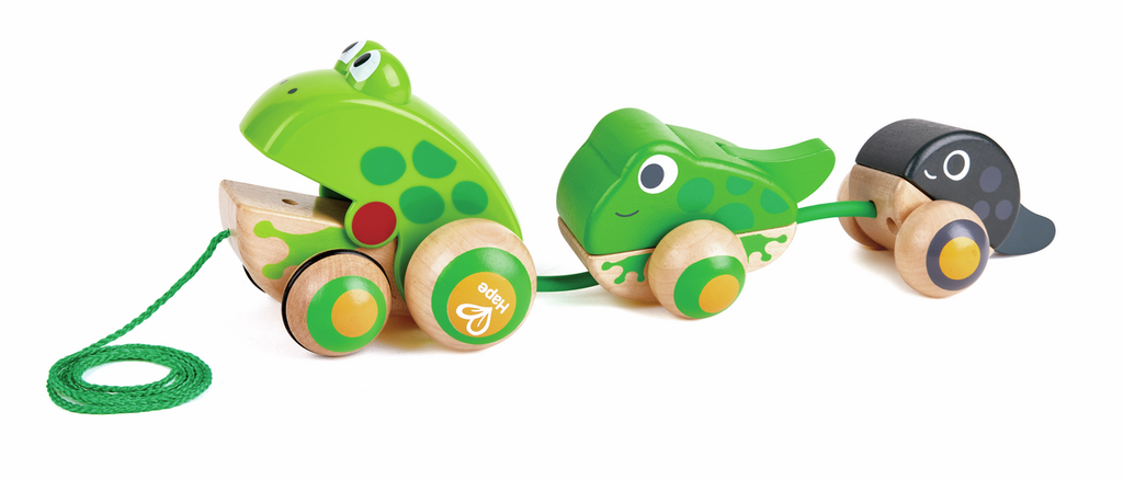 Hape Pull Along Frog Family
