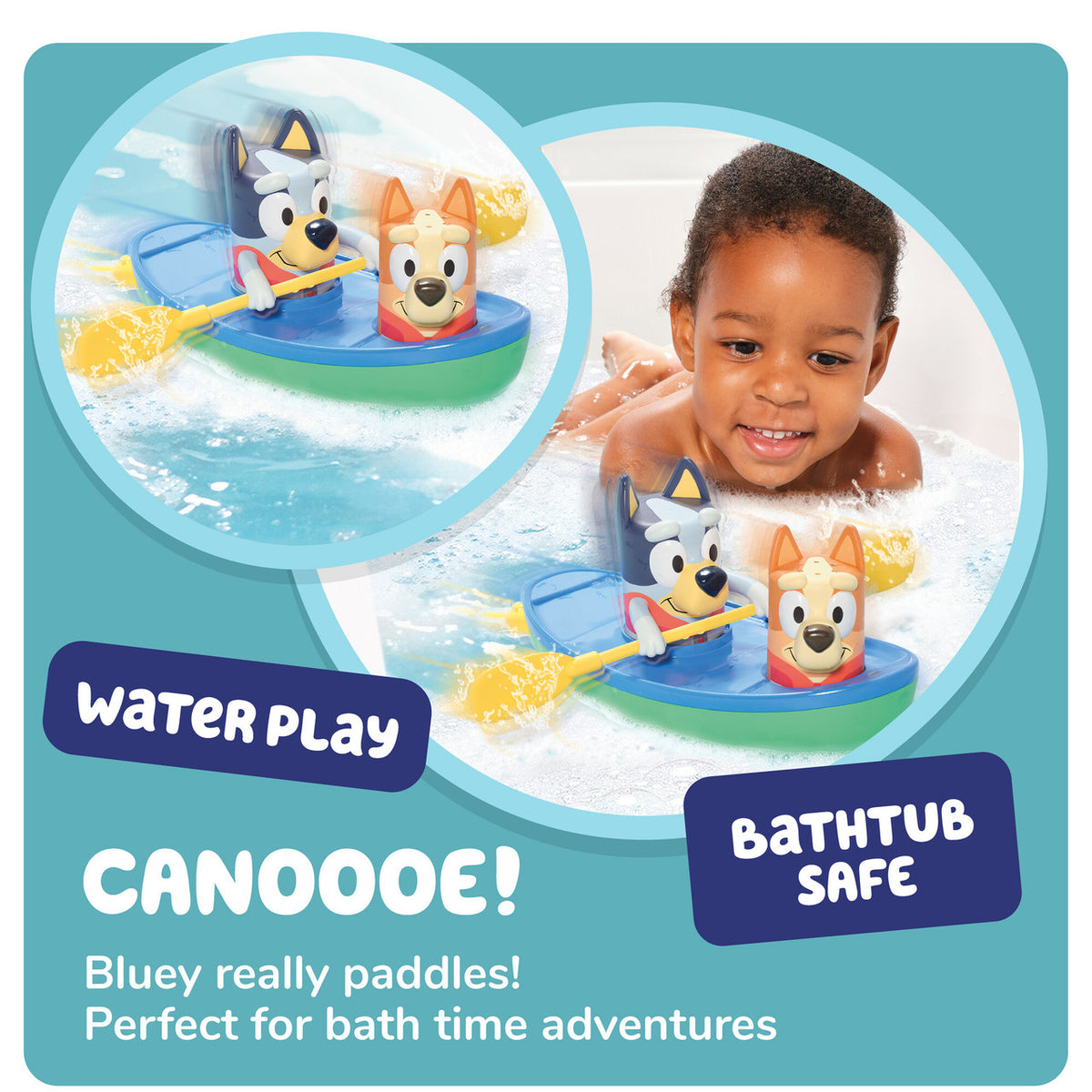 Tomy Toomies Bluey Pull &amp; Go Paddling Canoe