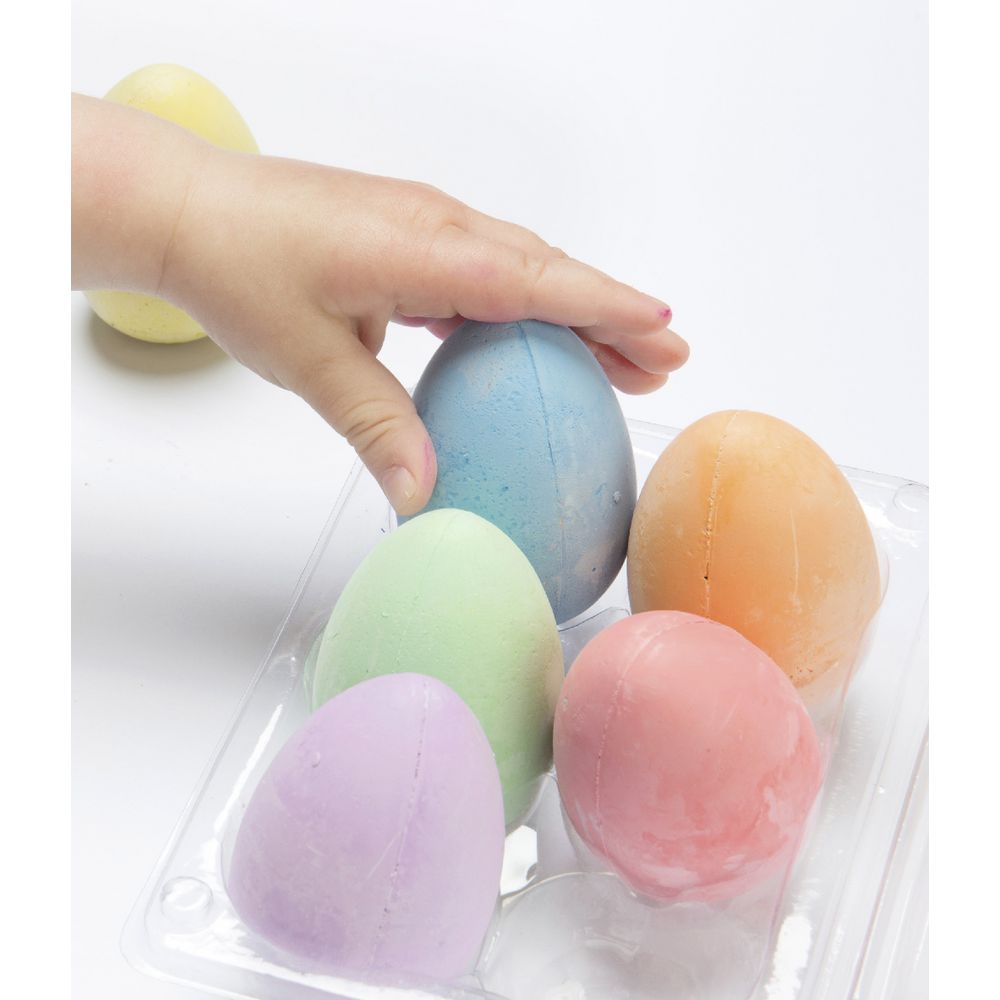 First Creations Easi-Grip Egg Chalk Set of 6