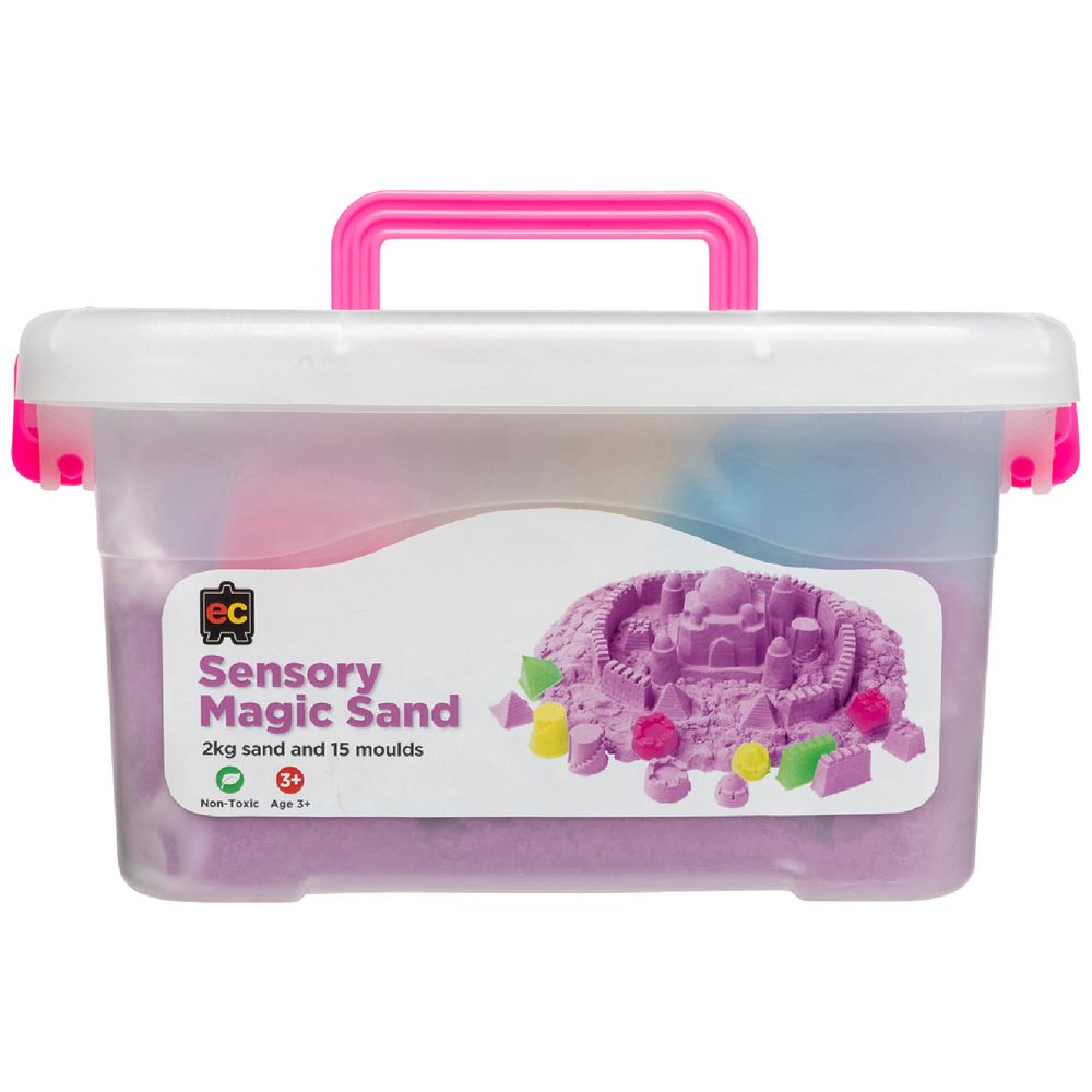 Sensory Magic Sand with Moulds 2kg Tub Purple