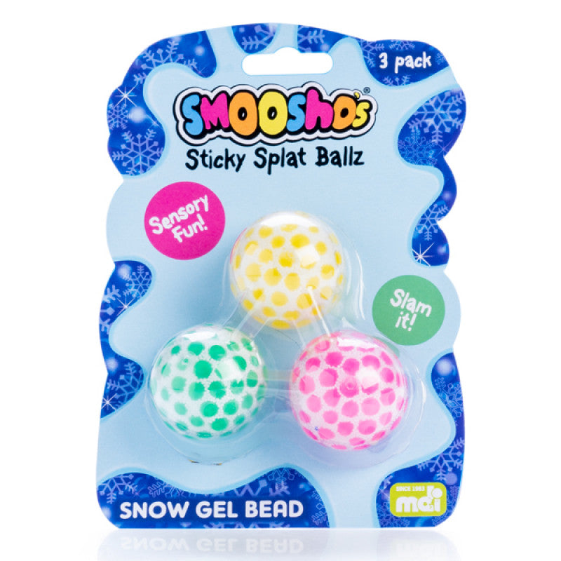 Smooshos Sticky Splat Ballz Snow Gel Bead