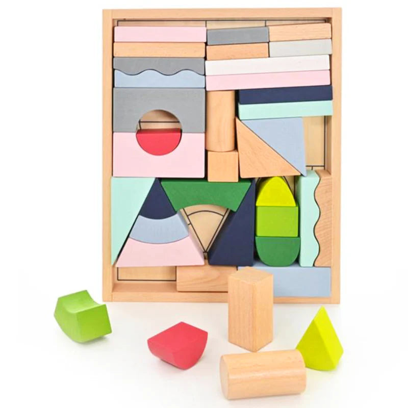 Ever Earth Wooden Stylish Building Blocks 37pcs