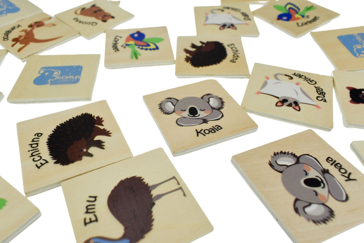 Bush Buddies Wooden Memory Game - Australian Animals