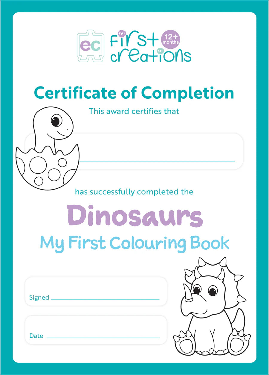 First Creations My First Colouring Book Dinosaurs