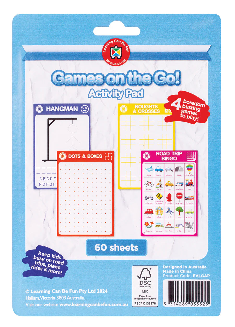 Games On The Go! Activity Pad