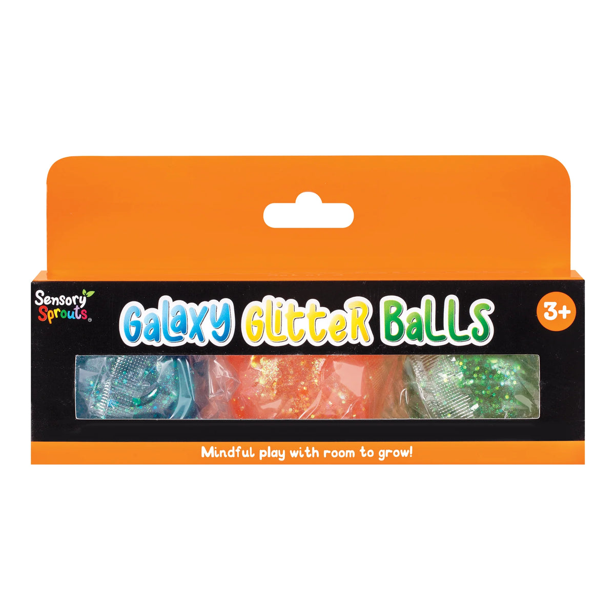 Sensory Sprouts Galaxy Glitter Balls - Orange Box