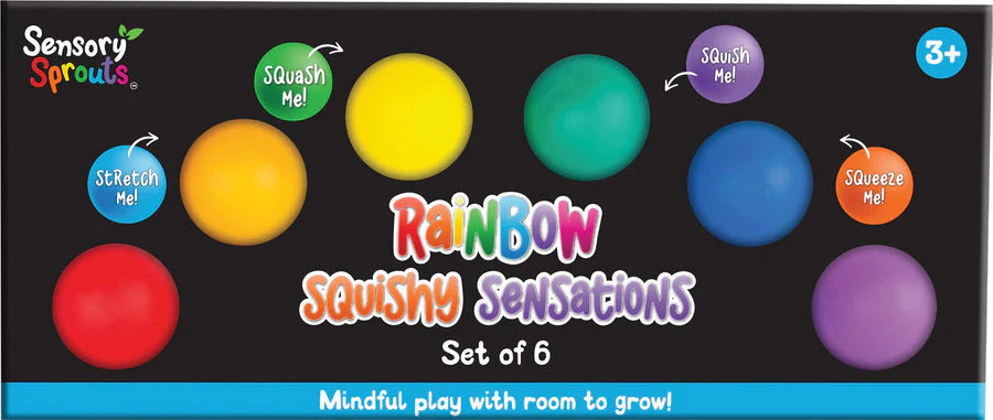 Sensory Sprouts Rainbow Squishy Sensation Set of 6