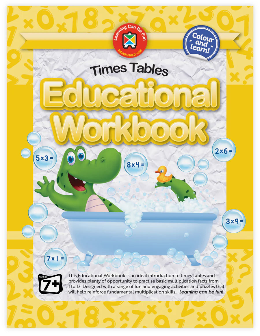 Educational Workbook Times Tables