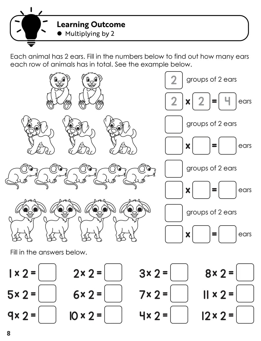Educational Workbook Times Tables