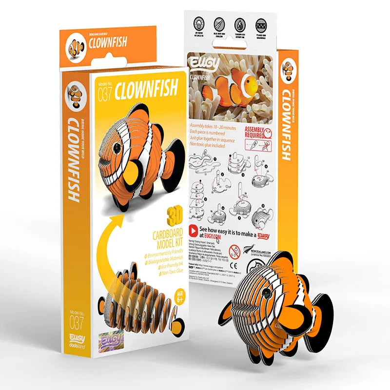 Eugy Cardboard Model Kit Clown Fish