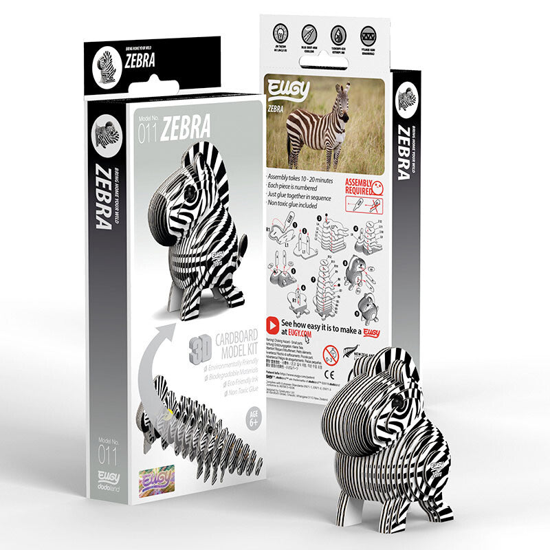 Eugy Cardboard Model Kit Zebra