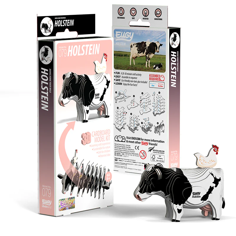 Eugy Cardboard Model Kit Holstein Friesian Cow