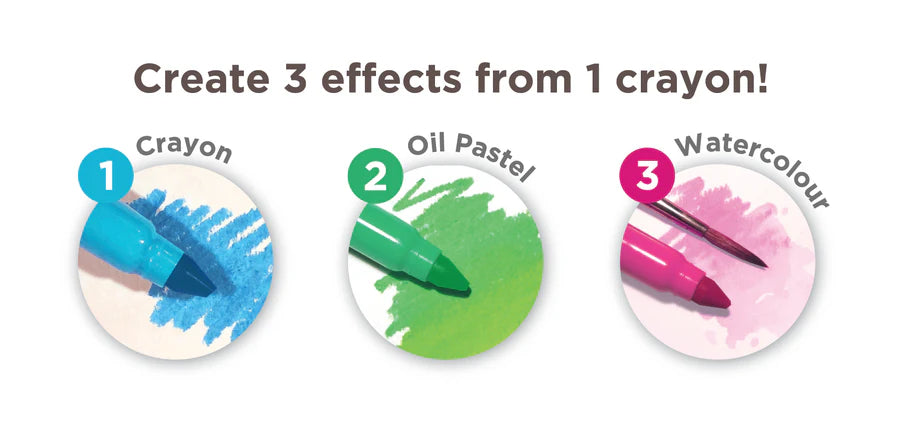 First Creations Easi Grip 3 In 1 Crayons Set Of 12