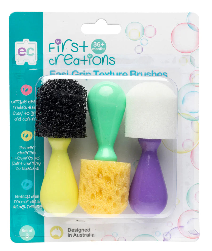 First Creations Easi-Grip Paint Brushes Set Of 3