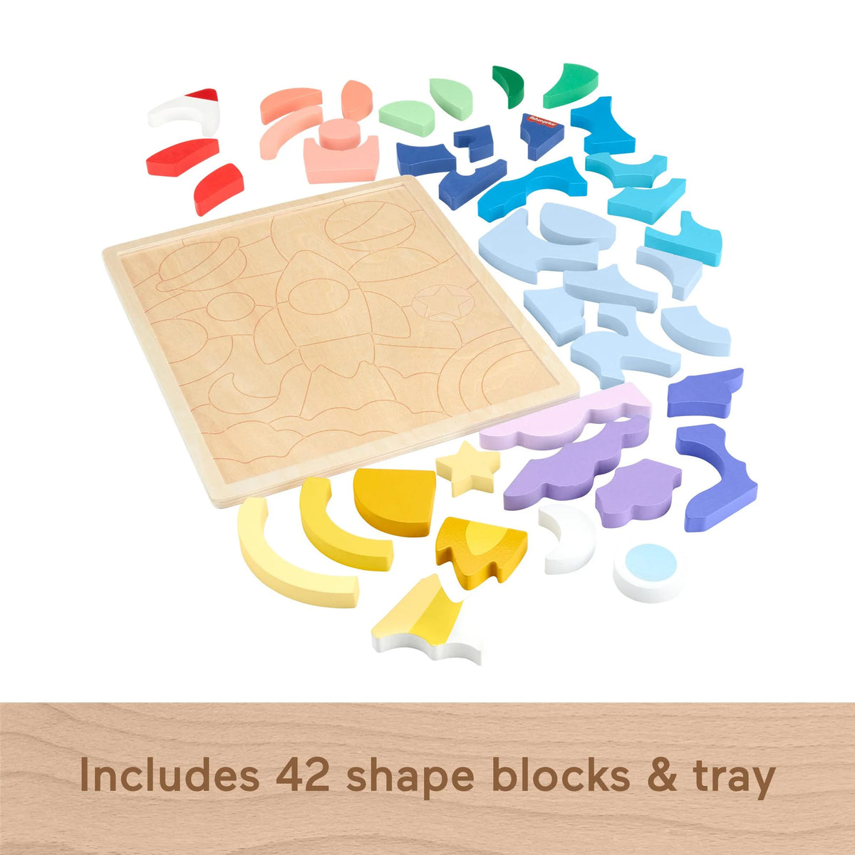 Fisher Price Wooden Space Blocks Puzzle Warrnambool Toys and Baby