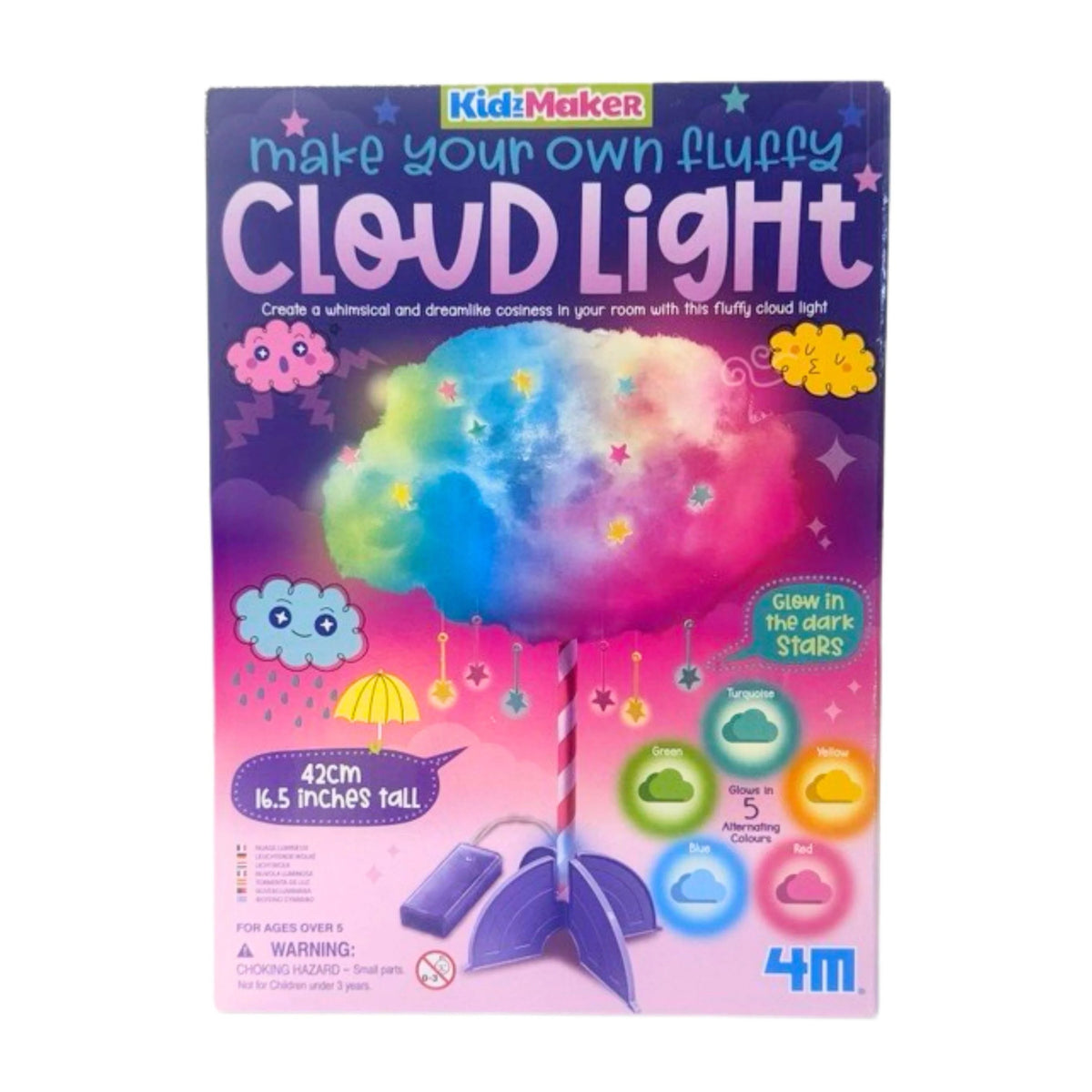 4M Kidzmaker Make Your Own Fluffy Cloud Light - Req 2 AA Batteries
