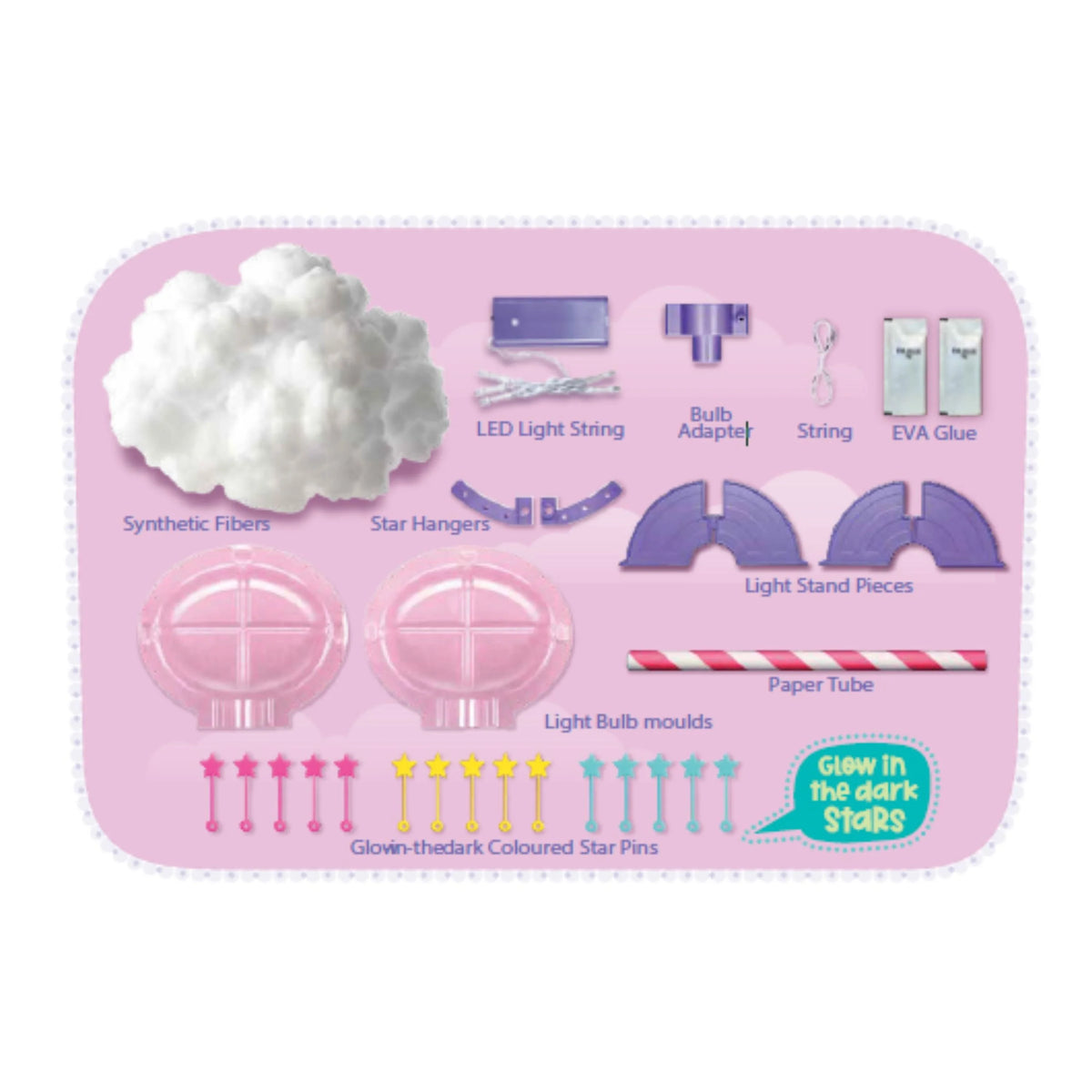 4M Kidzmaker Make Your Own Fluffy Cloud Light - Req 2 AA Batteries