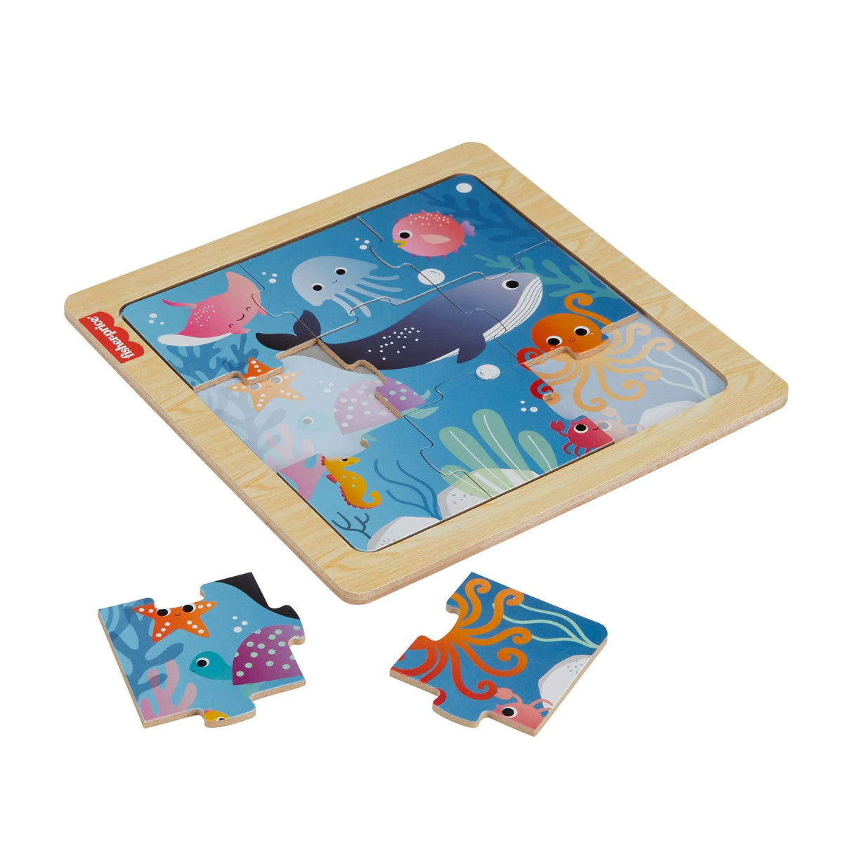 Fisher Price Wooden Jigsaw Puzzle 10pcs Under The Sea