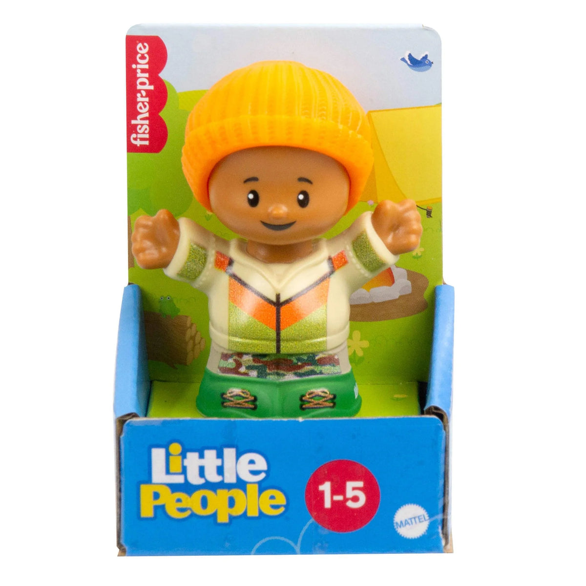 Fisher Price Little People Figure Camper Boy with Orange Beanie JFC21