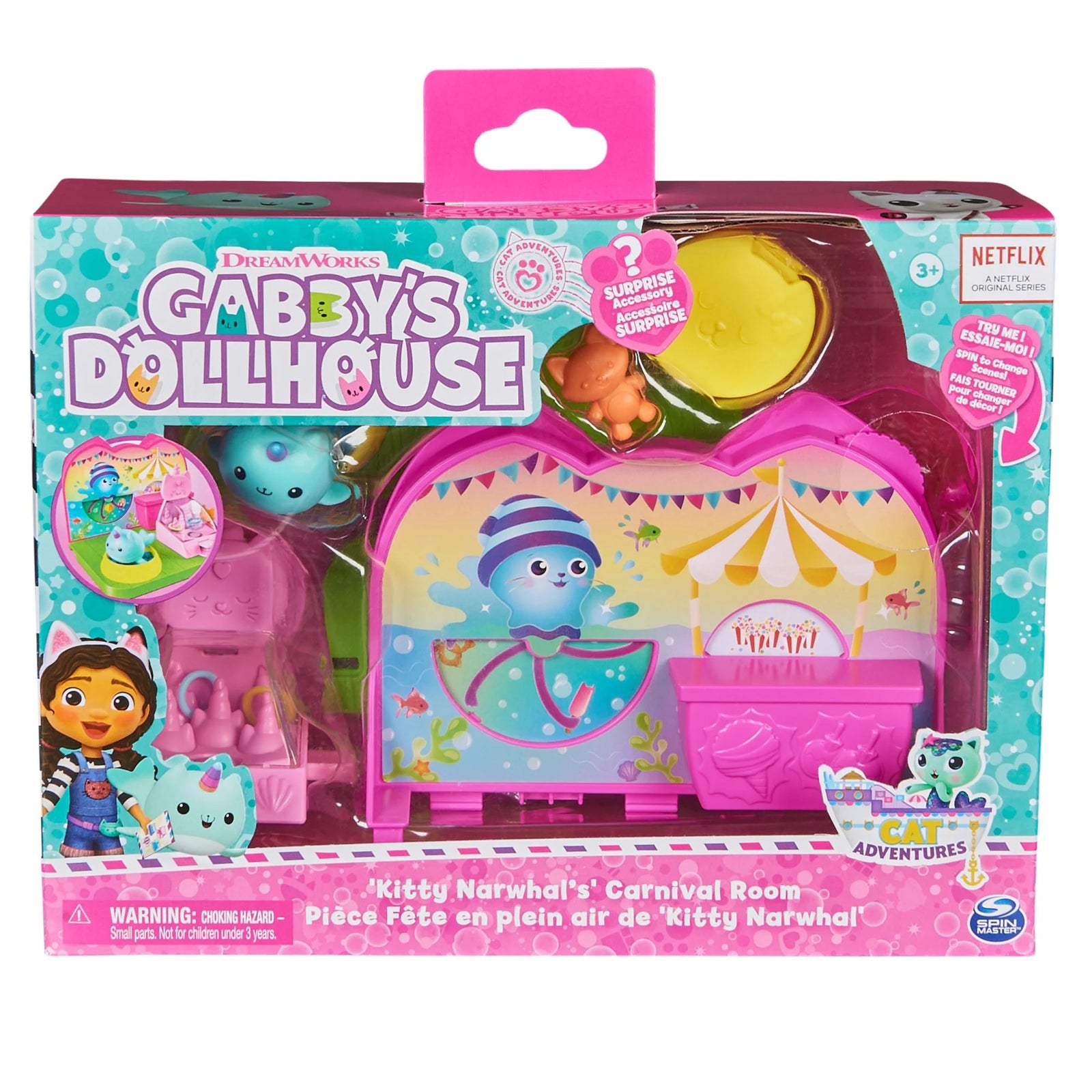 Gabby's Dollhouse Deluxe Room Set Kitty Narwhals Carnival Room