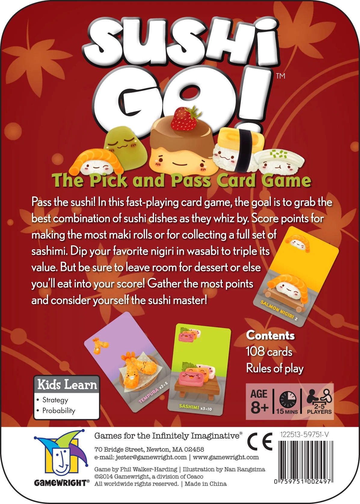Sushi Go Card Game In Tin