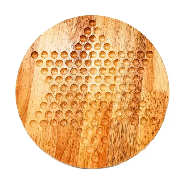 Chinese Checkers Wooden Board &amp; Marbles