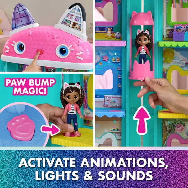 Gabby&#39;s Dollhouse The Movie Meow-mazing Interactive Deluxe Dollhouse Req 3 AA Batteries