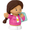 Fisher Price Little People Figure Girl with Pink Jacket and Back Pack JFC24
