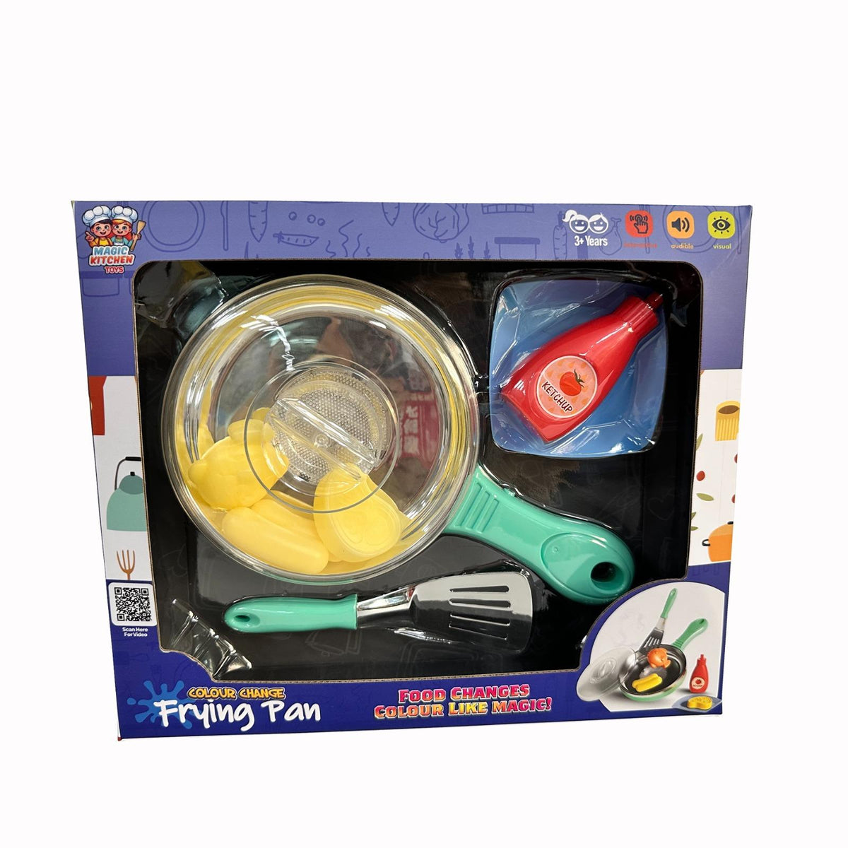 Magic Kitchen Toys Colour Change Frying Pan - Req 2 AAA batteries